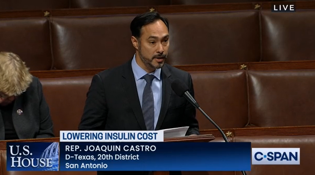 Congressman Castro Votes to Cap the Cost of Insulin at 35 Per Month